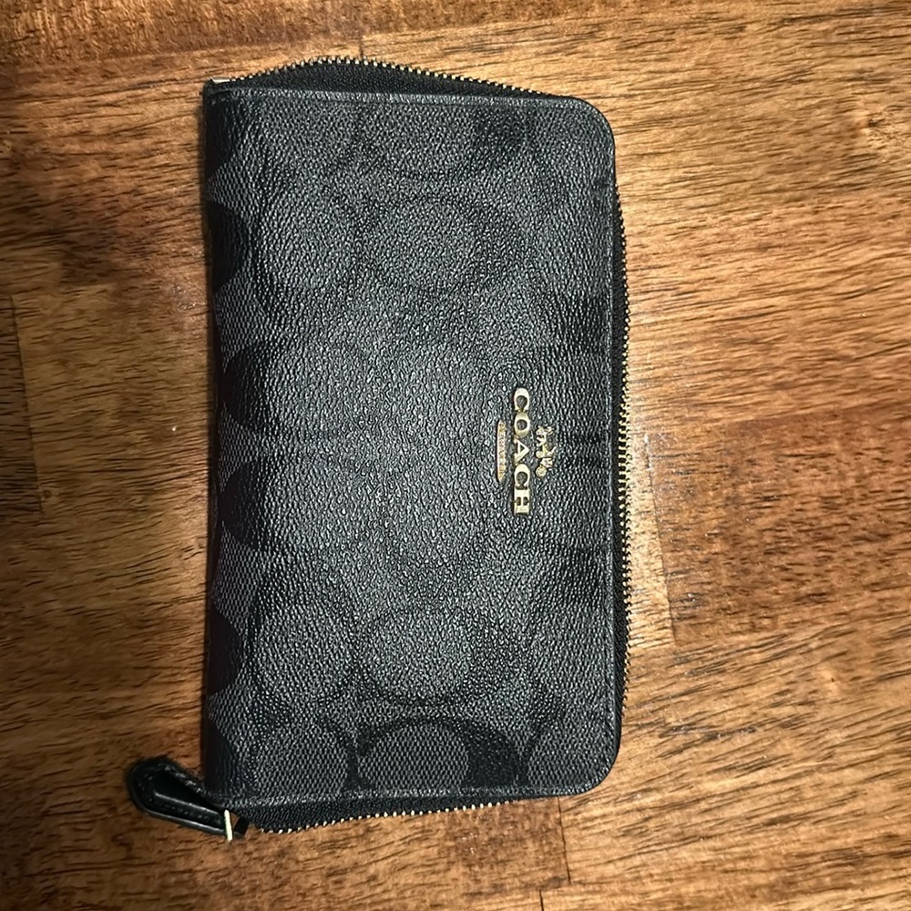 Coach Black long wallet